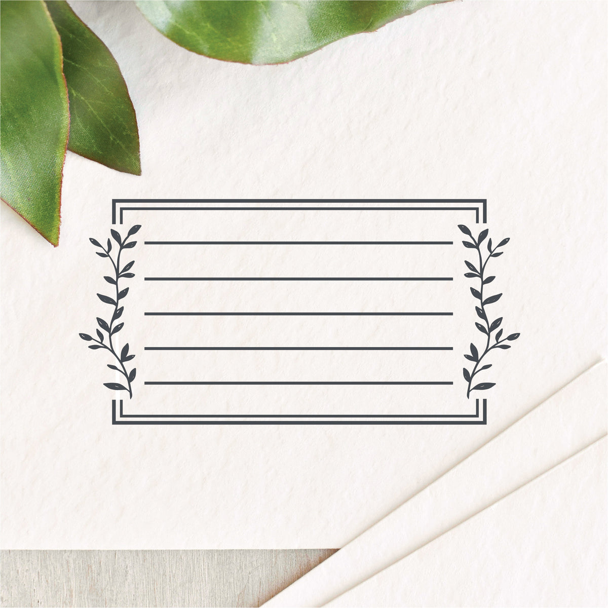 Leaf Vine Envelope Address Lines Stamp – Fernbank Studio