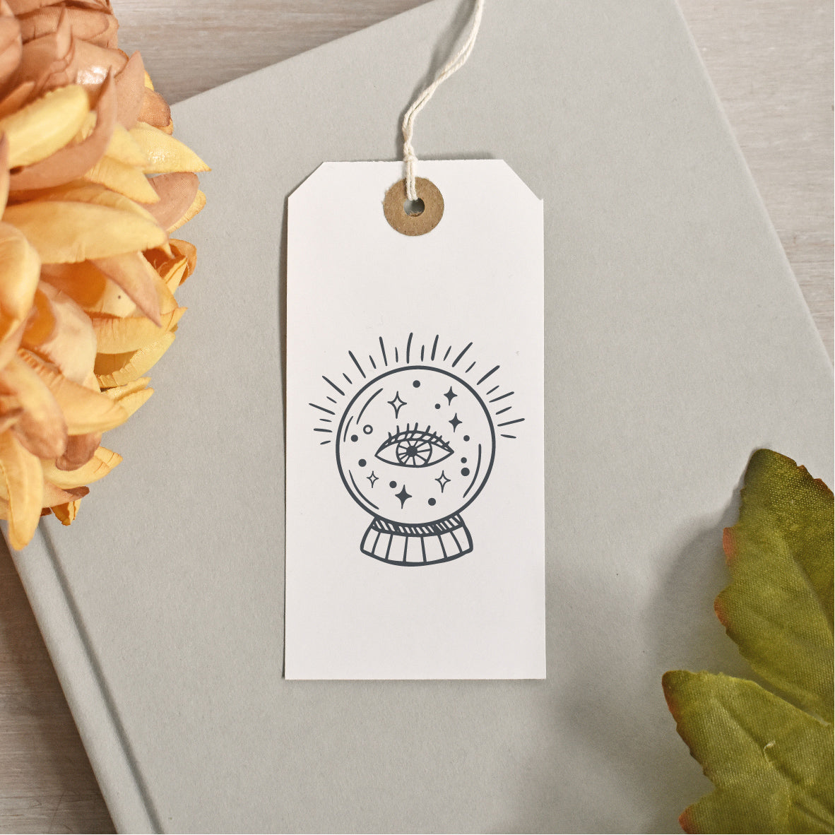 Magical Crystal Ball Halloween Rubber Stamp