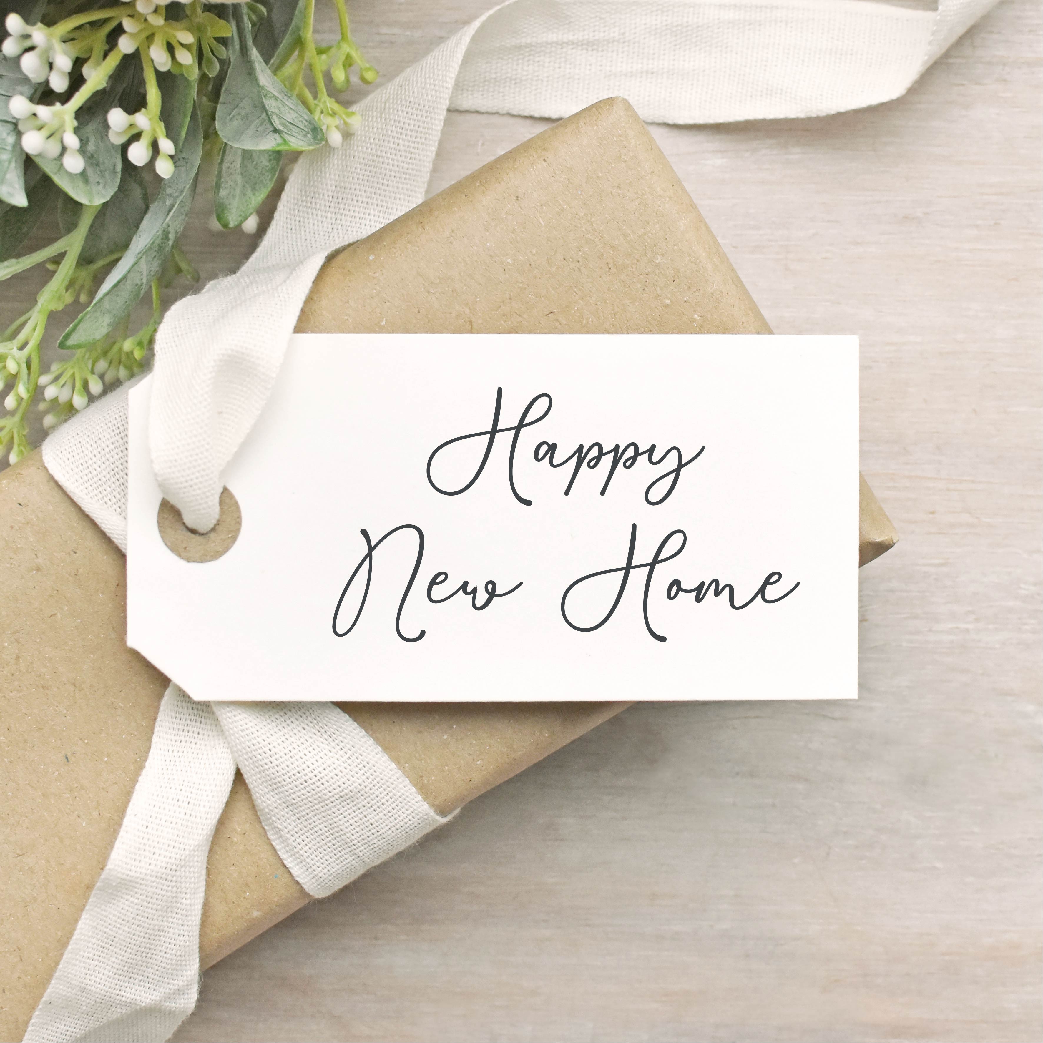 Happy New Home Rubber Stamp