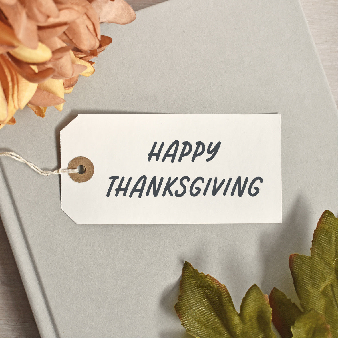 Simple Happy Thanksgiving Rubber Stamp