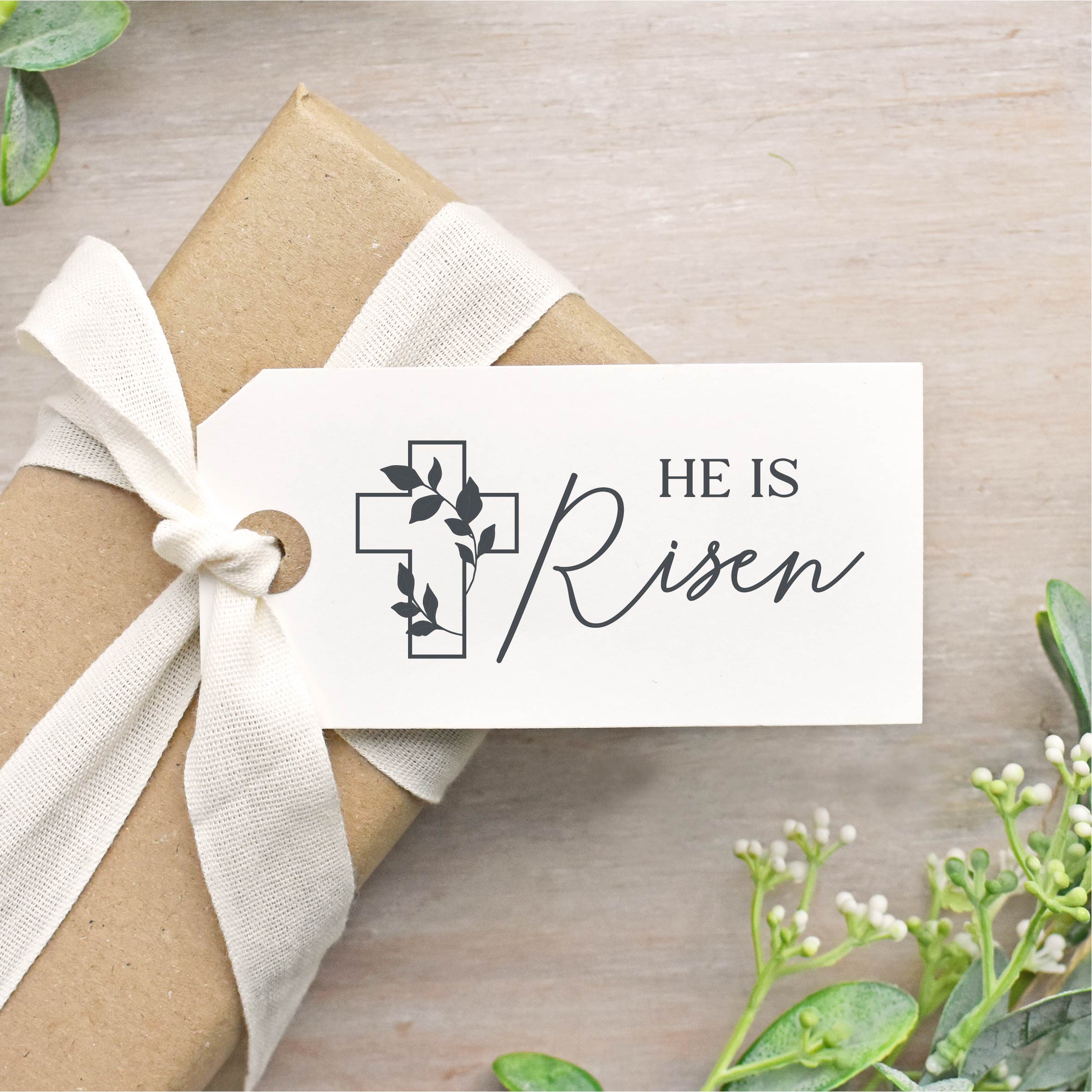 He is Risen Easter Cross Stamp