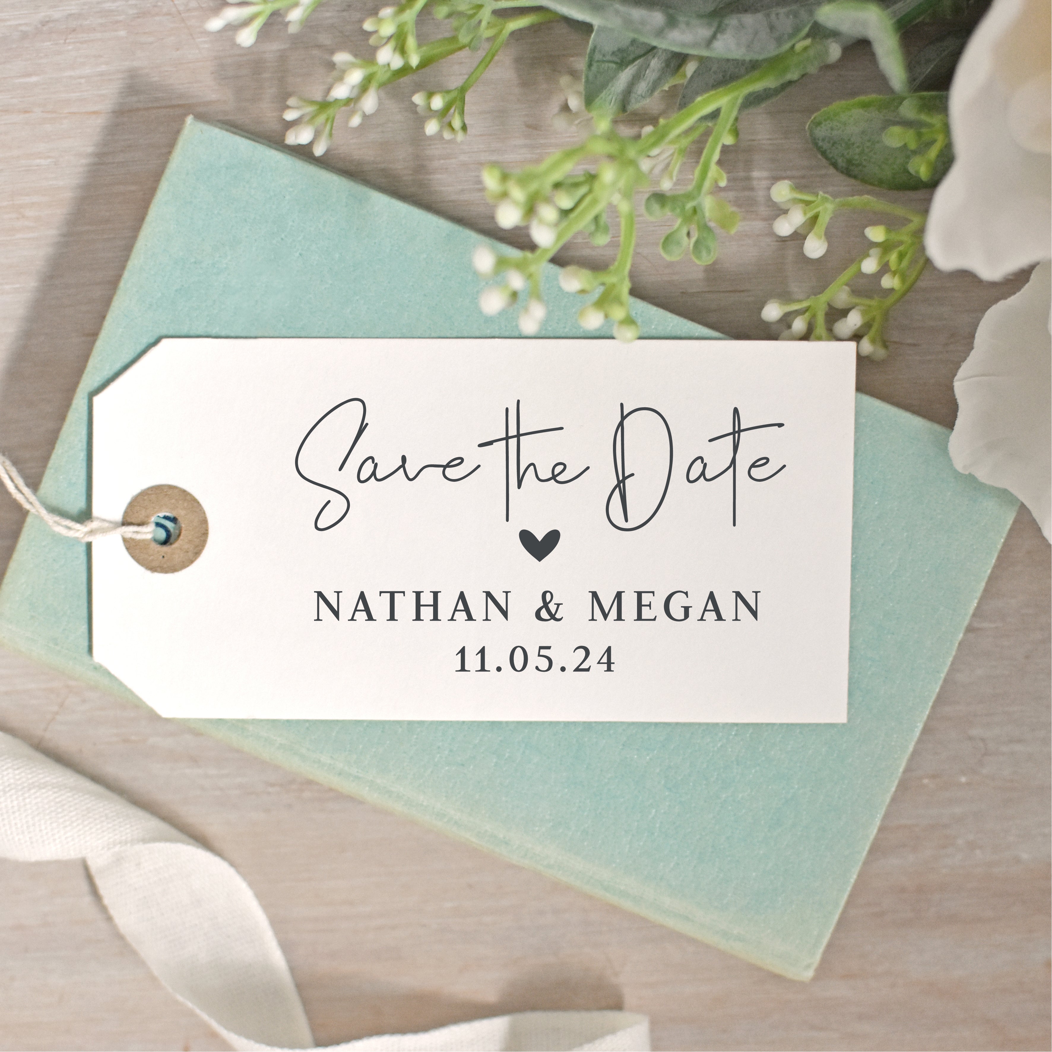 Save The Date Custom Rubber Wedding Stamp
