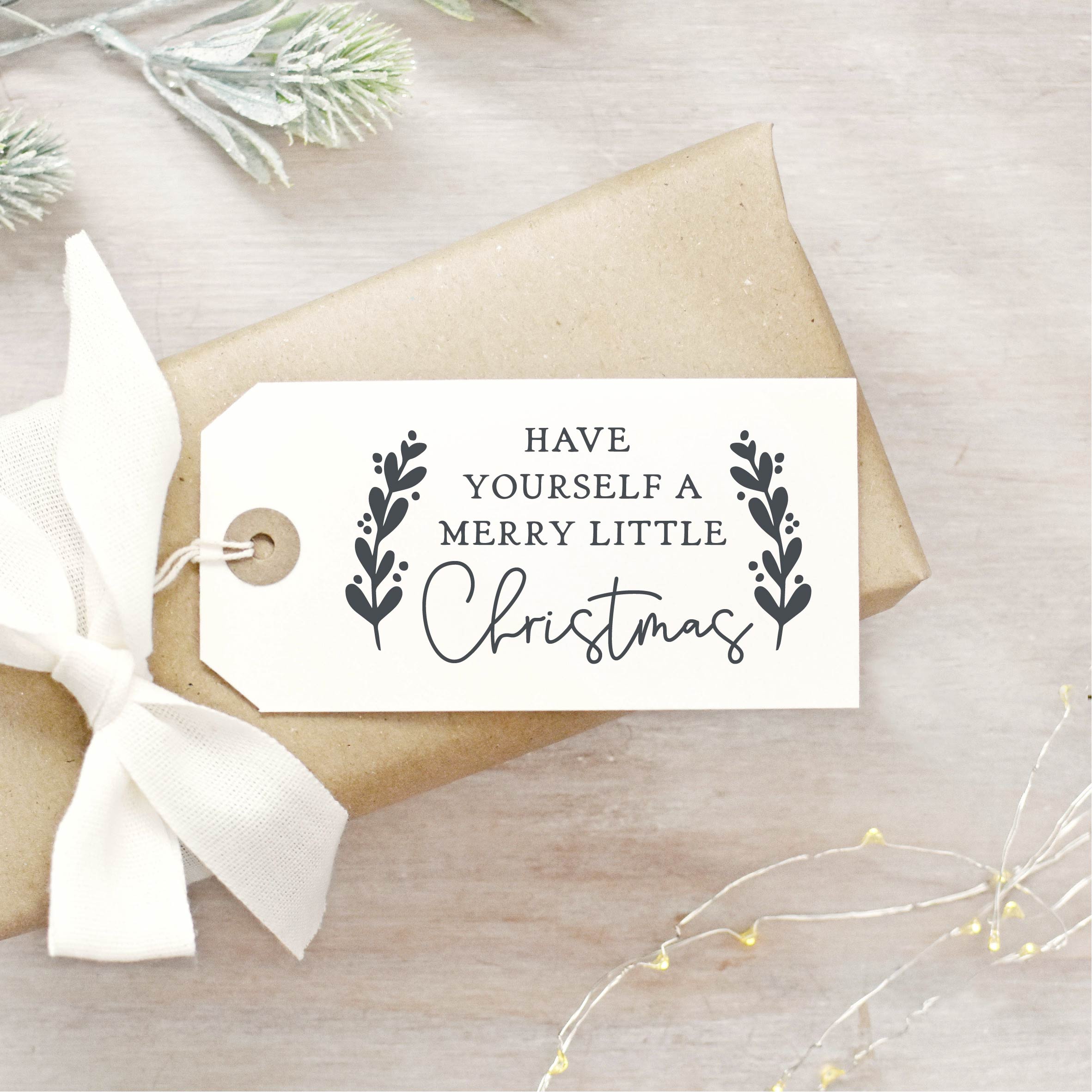 Merry Little Christmas Rubber Stamp