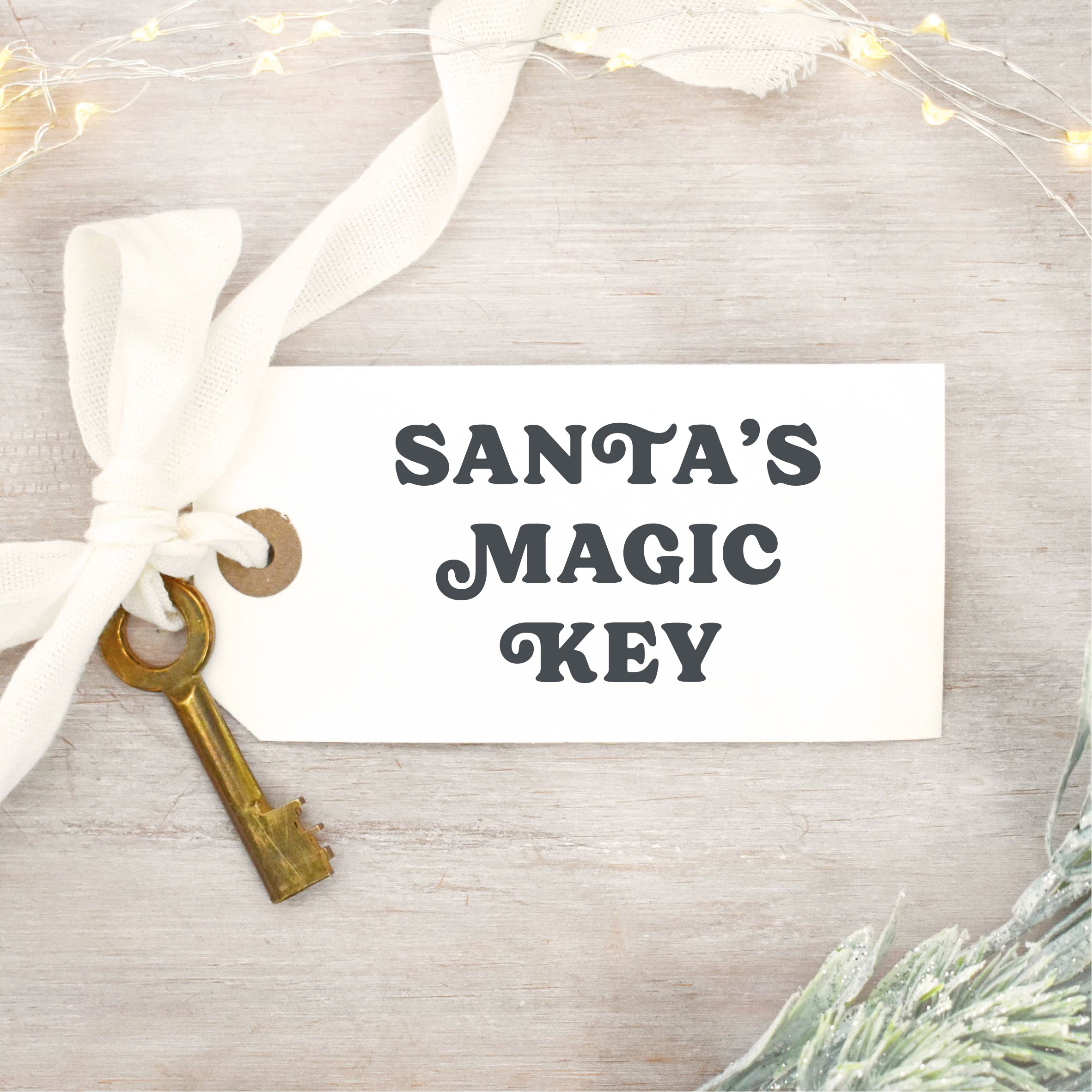 Santa's Magic Key Rubber Stamp