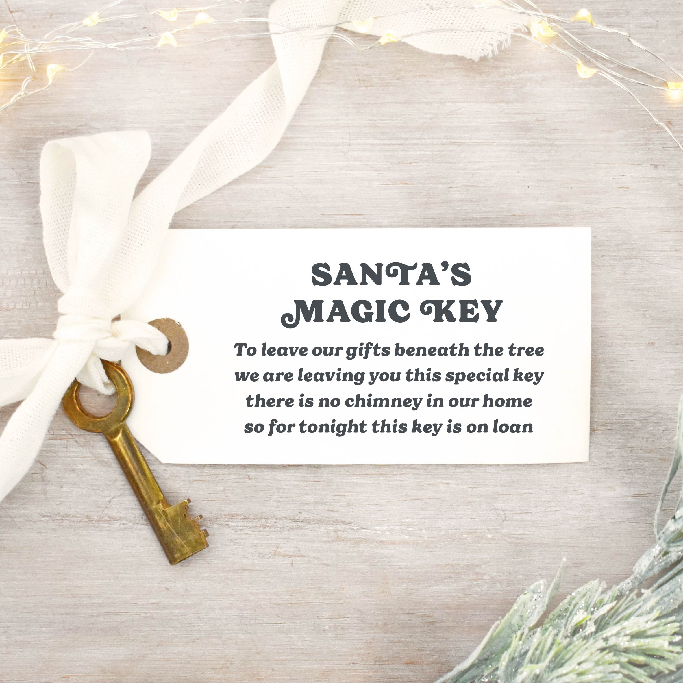 Santa s Magic Key Poem Christmas Rubber Stamp Fernbank Studio