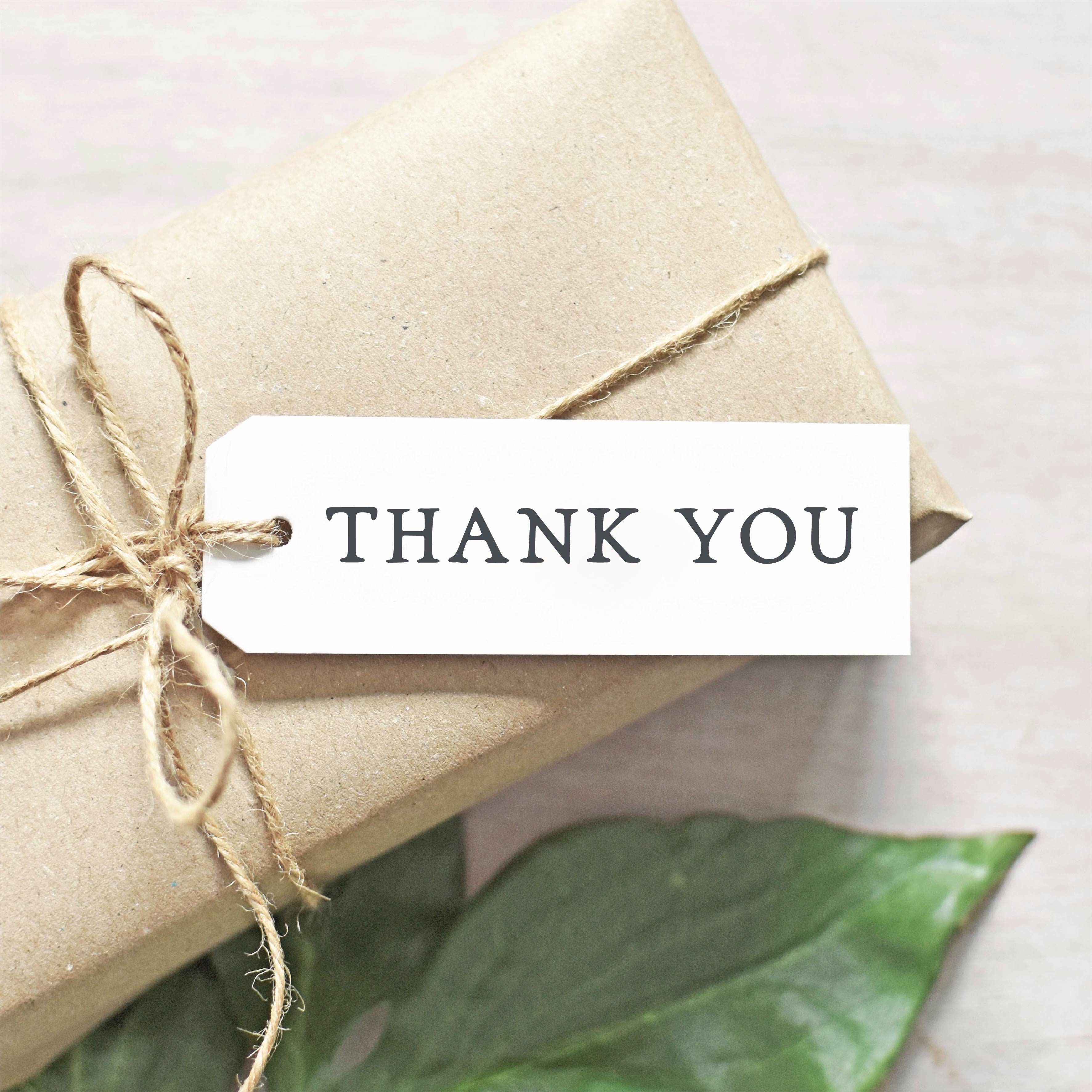Simple Thank You Single Line Rubber Stamp