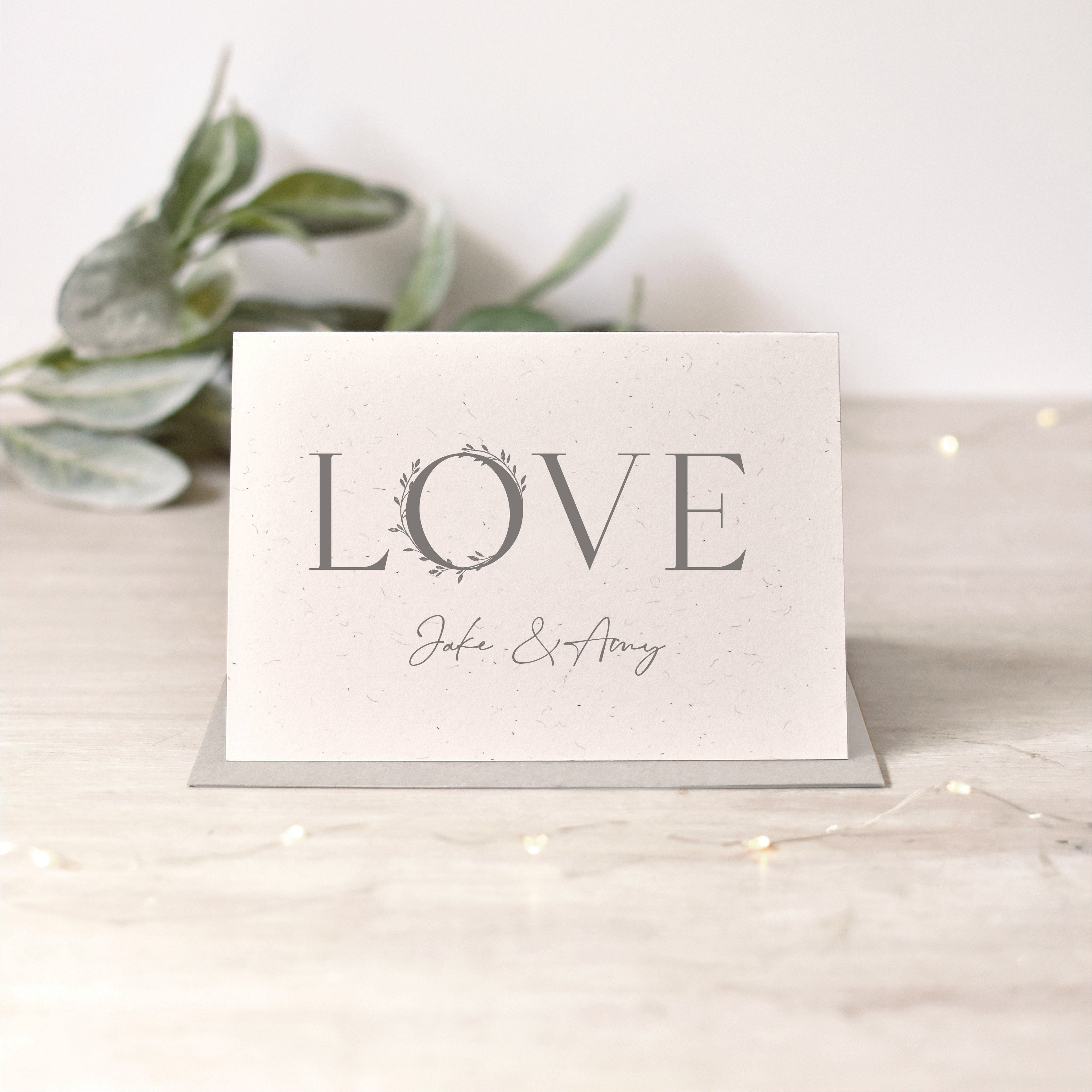 Personalised LOVE Valentine Card