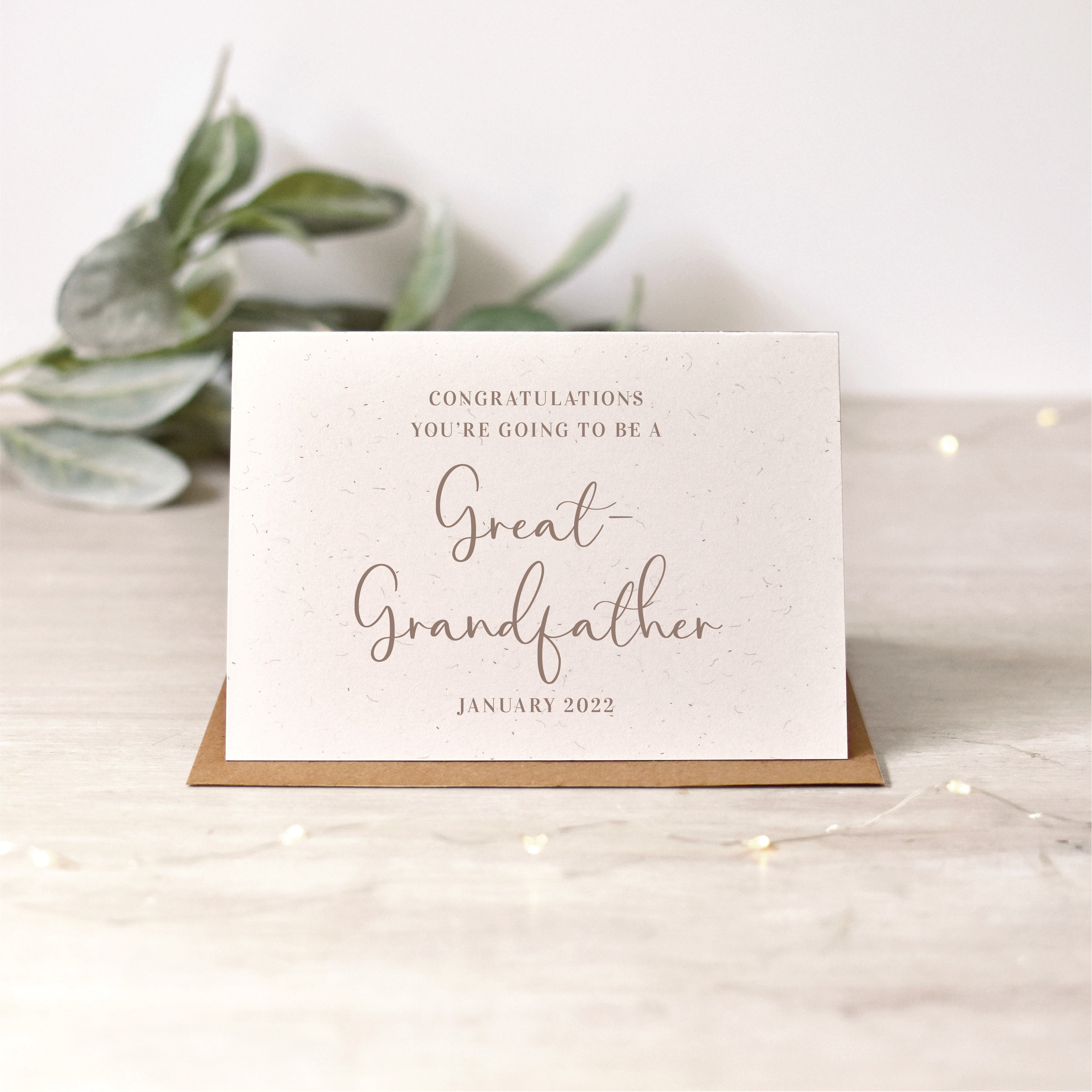 Great Grandfather, Great Grandad Pregnancy Announcement Card | 2 Colours