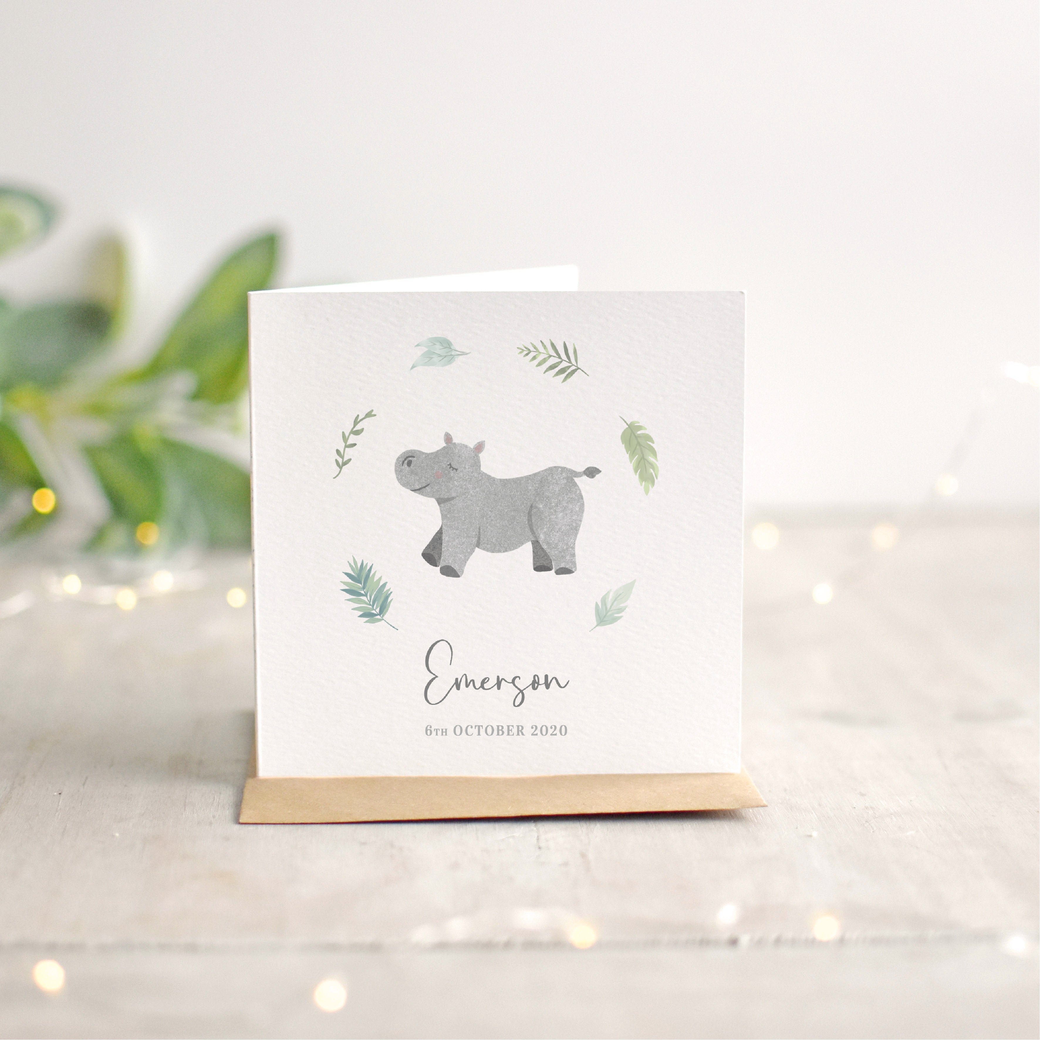Hippo New Baby Card