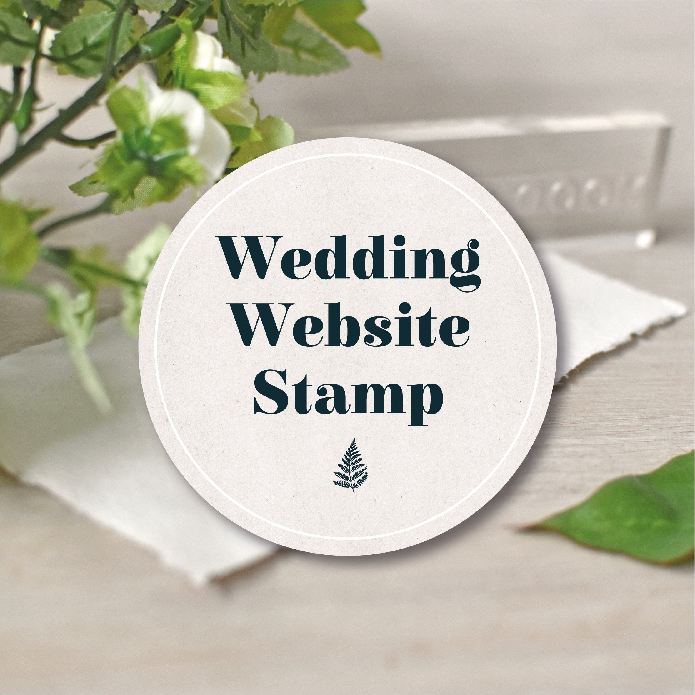 Wedding Website / Hashtag Custom Stamp